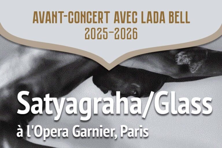 Préparation avant concert Satyagraha Philip Glass