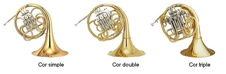 Cors d’harmonie modernes — simple, double et triple